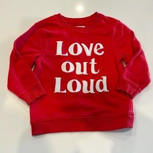 Old Navy Valentine's Day Sweatshirt Size 3T